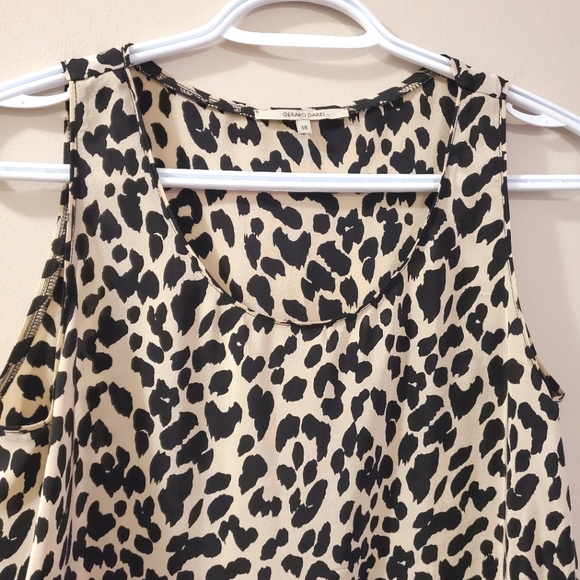 Gerard Darel - 100% Silk 🐆 leopard print ombre top - Picture 2 of 7